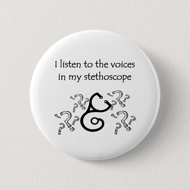 Chapa Redonda De 5 Cm Médico o camisetas y regalos divertidos de la (Anverso)