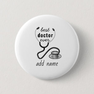 Chapa Redonda De 5 Cm Médico Personalizado Mejor Gracias Médico