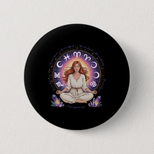 Chapa Redonda De 5 Cm Meditación de Astrología Ejercicio de Yoga Zodiaco
