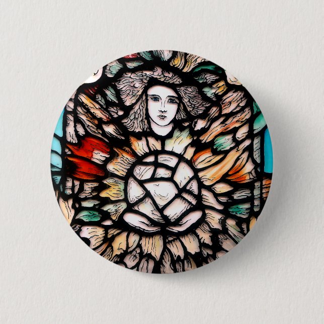 Chapa Redonda De 5 Cm Meditación en colores (Anverso)