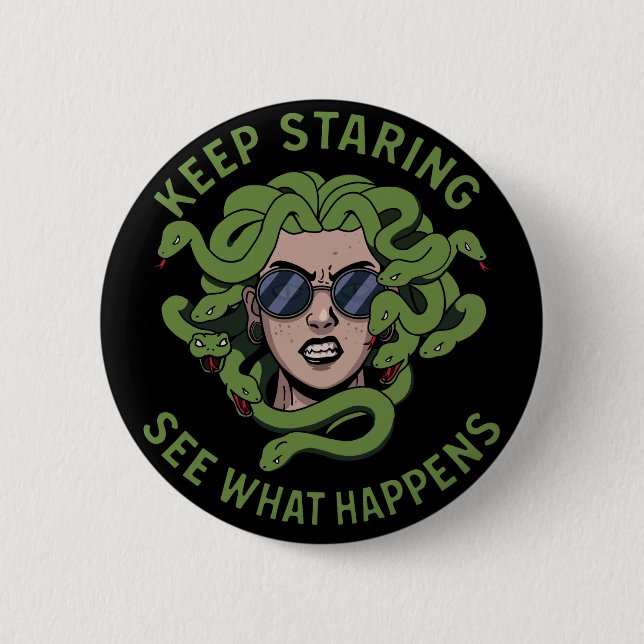 Chapa Redonda De 5 Cm Medusa (Anverso)