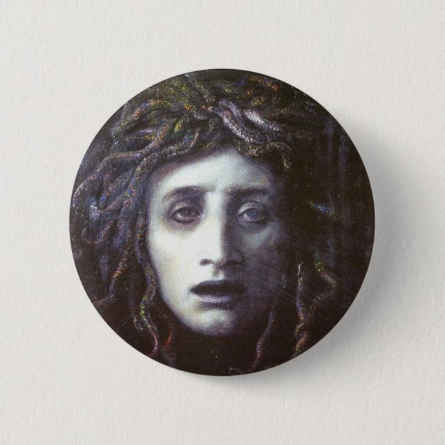Chapa Redonda De 5 Cm Medusa (Anverso)