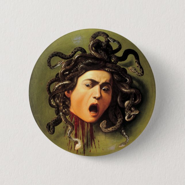 Chapa Redonda De 5 Cm Medusa, Caravaggio (Anverso)