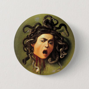 Chapa Redonda De 5 Cm Medusa, Caravaggio