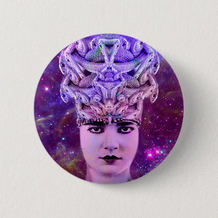 Chapa Redonda De 5 Cm Medusa Snake Woman