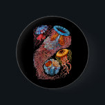 Chapa Redonda De 5 Cm Medusas<br><div class="desc">Un grupo de medusas disco-formadas en las cuales la medusa es el individuo dominante y visible en el ciclo vital.</div>