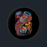 Chapa Redonda De 5 Cm Medusas<br><div class="desc">Un grupo de medusas disco-formadas en las cuales la medusa es el individuo dominante y visible en el ciclo vital.</div>