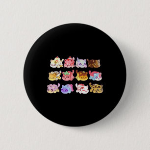 Chapa Redonda De 5 Cm Meemeow Cats Plush