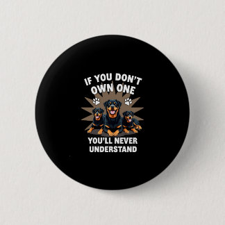 Chapa Redonda De 5 Cm Mejor Arte de Rottweiler para Hombres Mujeres Niño