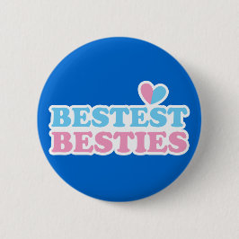 Chapa Redonda De 5 Cm MEJOR BESTIÓN con corazones bonitos BFF mejores am