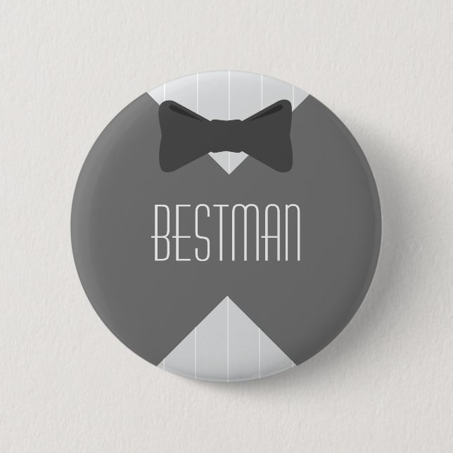 Chapa Redonda De 5 Cm Mejor Bowtie del hombre (Anverso)