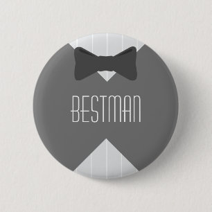 Chapa Redonda De 5 Cm Mejor Bowtie del hombre