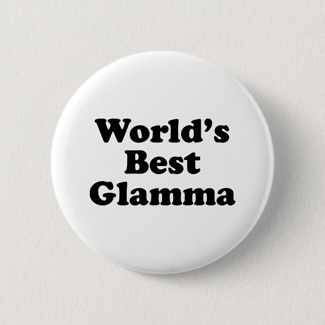 Chapa Redonda De 5 Cm Mejor Glamma del mundo (Anverso)