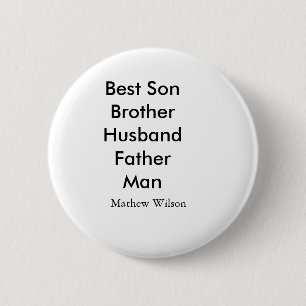Chapa Redonda De 5 Cm Mejor hombre hijo esposo padre citas agregar nombr