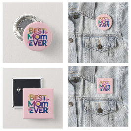 Chapa Redonda De 5 Cm Mejor Madre Corazón y Flores