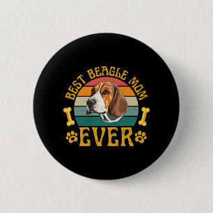 Chapa Redonda De 5 Cm Mejor Mamá Beagle, Canina De Perro Beagle Graciosa
