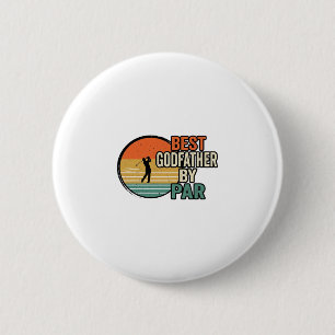 Chapa Redonda De 5 Cm Mejor padrino por Par Vintage Golf Vector Design_1