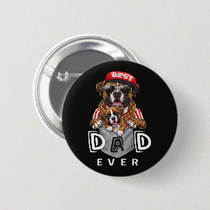 Chapa Redonda De 5 Cm Mejor Papá Boxer de Todos los Tiempos