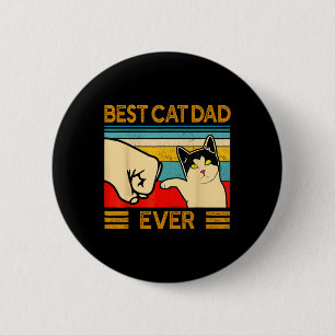 Chapa Redonda De 5 Cm Mejor Papá Gato del Mundo Regalo del Día del Padre