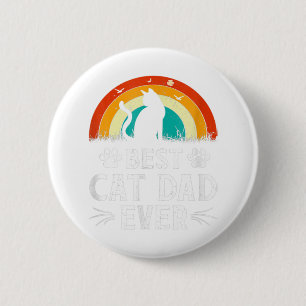 Chapa Redonda De 5 Cm Mejor Papá Gato Nunca Gato Lover Día Fundido Padre