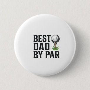 Chapa Redonda De 5 Cm Mejor Papá Por Par Golf Día del Padre Diseño Vinta