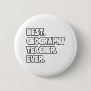 Chapa Redonda De 5 Cm Mejor Profesor de Geografía de la Historia