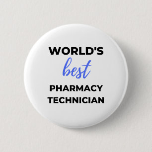 Chapa Redonda De 5 Cm Mejor Técnico Farmacéutico del Mundo 2