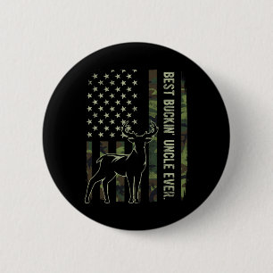 Chapa Redonda De 5 Cm Mejor Tío Buckin Jamo Bandera Americana Deer Hu