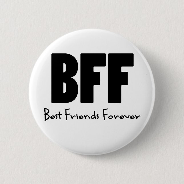 Chapa Redonda De 5 Cm Mejores amigos de BFF para siempre (Anverso)