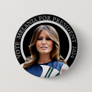 Chapa Redonda De 5 Cm Melania para el presidente 2024