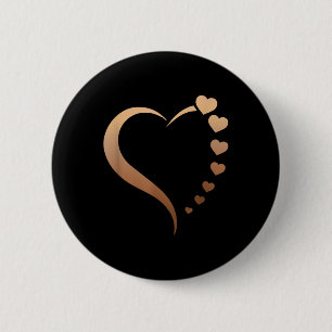 Chapa Redonda De 5 Cm Melanin Heart Black History Mono Orgulloso Black A
