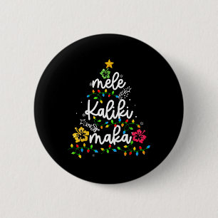 Chapa Redonda De 5 Cm Mele Kalikimaka Navidades hawaianos tropicales