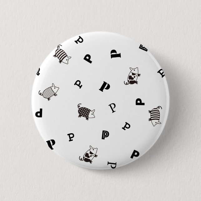 Chapa Redonda De 5 Cm Mellow Pig 缶バッジ (Anverso)