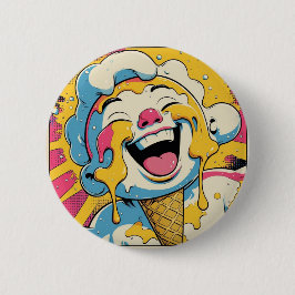 Chapa Redonda De 5 Cm Melting Joy – Ice Cream Pop Art Explosion