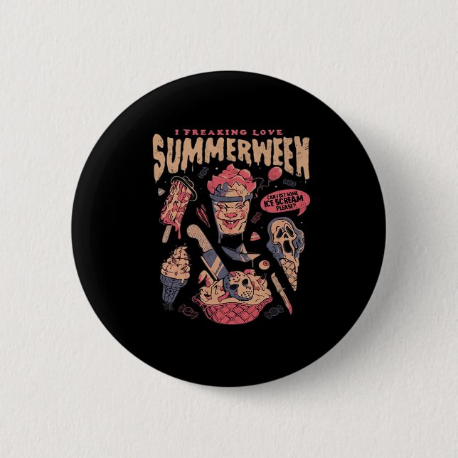 Chapa Redonda De 5 Cm Meme clásico de Summerween (Anverso)
