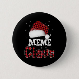 Chapa Redonda De 5 Cm Meme Claus Navidades Partido de la Familia Red Pla