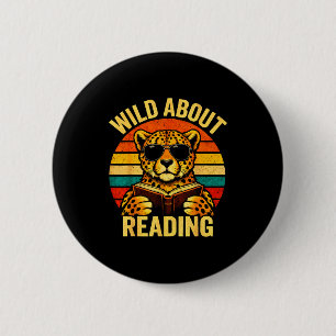 Chapa Redonda De 5 Cm Meme de animal divertido salvaje sobre leer libro 