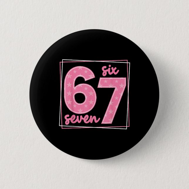 Chapa Redonda De 5 Cm Meme de cumpleaños del divertido número 67  (Anverso)