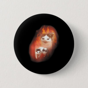 Chapa Redonda De 5 Cm Meme de Gato Enojado Divertido Gato Tonto Amante d