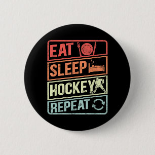 Chapa Redonda De 5 Cm Meme de Hockey Día Retro Chiste Divertido Deportes