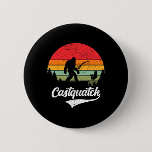 Chapa Redonda De 5 Cm Meme de pesca de Castquatch Funny B Fisherman