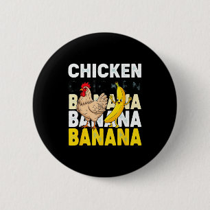 Chapa Redonda De 5 Cm Meme Divertido del Baile del Pollo y el Plátano pa