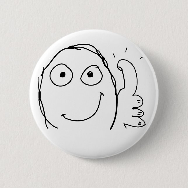 Chapa Redonda De 5 Cm Meme happy thumbs up (Anverso)