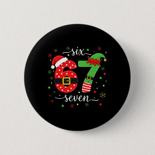 Chapa Redonda De 5 Cm Meme Navideño Seis Siete Tendencia 67 Navidad Homb