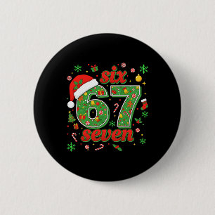 Chapa Redonda De 5 Cm Meme Navideño Seis Siete Tendencia 67 Navidad Homb