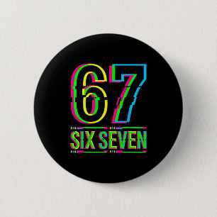 Chapa Redonda De 5 Cm Meme Retro 67 Divertido Seis Siete Meme 6 7 Meme 6