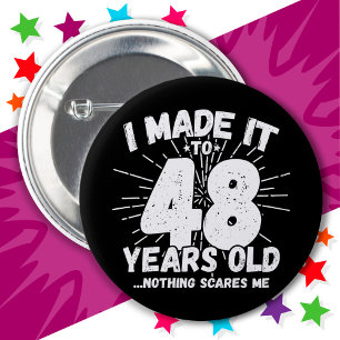 Chapa Redonda De 5 Cm Meme sarcástico de 48 años de antigüedad: 48º cump