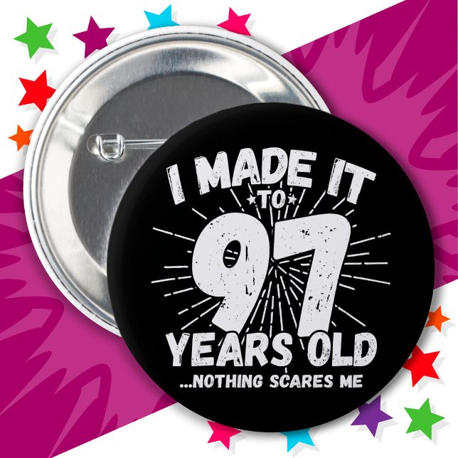 Chapa Redonda De 5 Cm Meme sarcástico de 97 años Gracioso cumpleaños 97 (Subido por el creador)