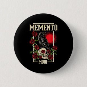 Chapa Redonda De 5 Cm Memento Mori Stoicismo Filosofía estofa Filosófica