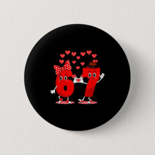 Chapa Redonda De 5 Cm Memes 6 Y 7 Seis Siete Amor Bonito San Valentín Ho